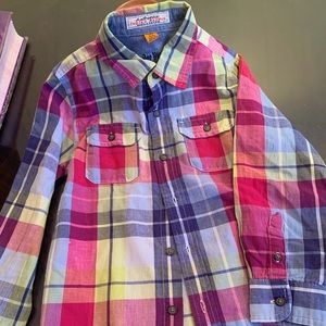 Boys plaid button up shirt